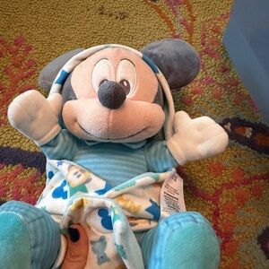 Disney Blue and Gray Mickey Mouse Stuffed Animal